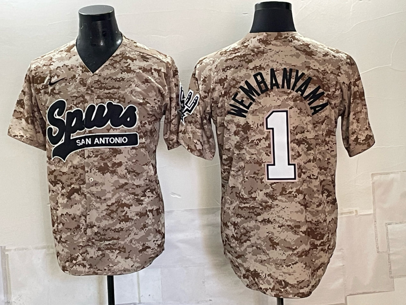 Men San Antonio Spurs #1 Wembanyama camo Nike 2026 NBA Jersey 101902->san antonio spurs->NBA Jersey